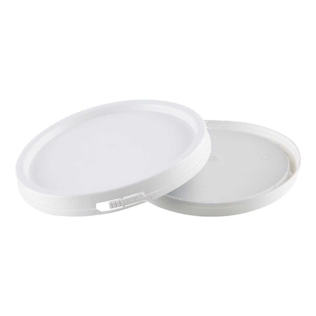 2.2Ltr Clear Round Pail Bucket with White Lid and Handle PACK OF 10