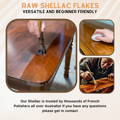 Orange Shellac Flakes Waxy TN Grade – French Polish