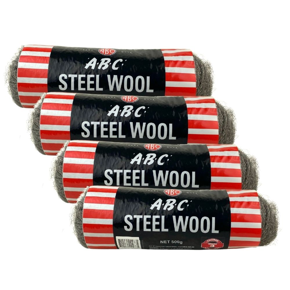 ABC Steel Wool BULK 4x 500g Hanks ANY GRADE