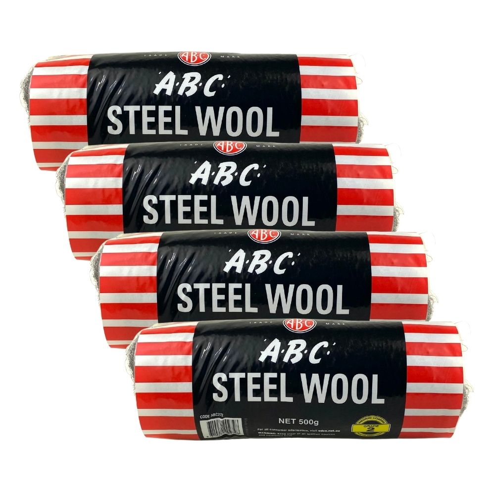 ABC Steel Wool BULK 4x 500g Hanks ANY GRADE