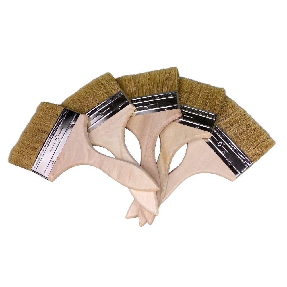 4″ Natural Fibre Paint Brush 100mm 5 Pack