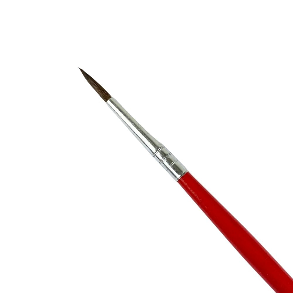 Round Fitch Touch Up Brush Fine Camel Hair Paint Brush 6 Pack