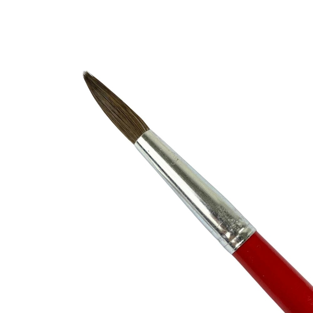 Round Fitch Touch Up Brush Fine Camel Hair Paint Brush 6 Pack